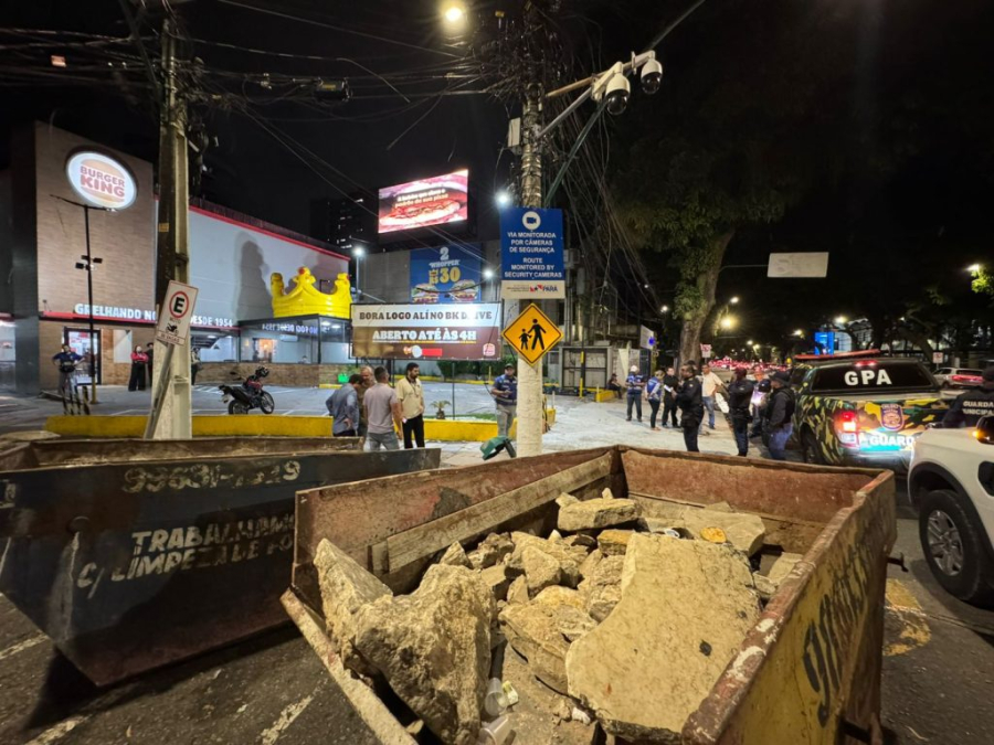 Fast-food é multado em R$ 30 mil após destruir calçada histórica de pedra de lioz em Belém