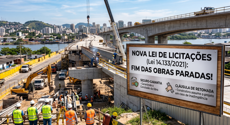 Nova Lei de Licitações busca extinguir obras paradas no Brasil com Seguro-Garantia e Cláusula de Retomada