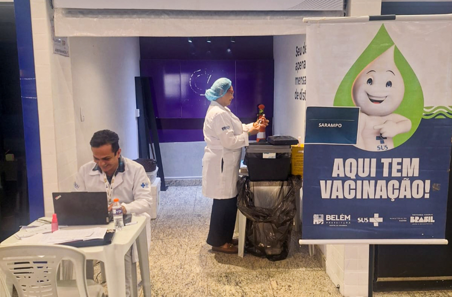 Sarampo: aeroporto de Belém reforça vacinação durante o Círio